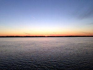 On a quand même eu droit à un beau couché de soleil.