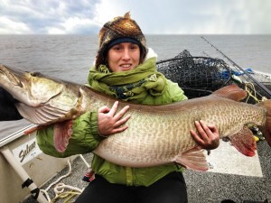 Sophie avec son monstre!