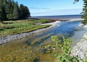 La Rivière-à-l'Huile qui se jette dans le Saint-Laurent